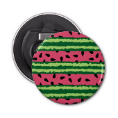 Cute Watermelon Pattern Pink & Green Button Flesopener (Voorkant)