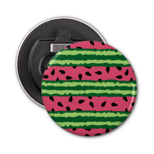 Cute Watermelon Pattern Pink & Green Button Flesopener