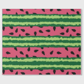 Cute Watermelon Pattern Pink & Green Cadeaupapier (Vlak)