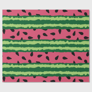 Cute Watermelon Pattern Pink & Green Cadeaupapier