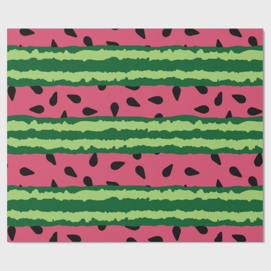 Cute Watermelon Pattern Pink & Green Cadeaupapier (Vlak)