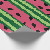 Cute Watermelon Pattern Pink & Green Cadeaupapier (Hoek)