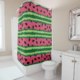 Cute Watermelon Pattern Pink & Green Douchegordijn