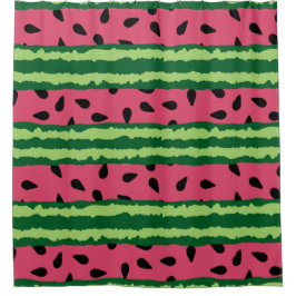Cute Watermelon Pattern Pink & Green Douchegordijn