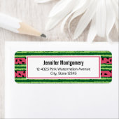 Cute Watermelon Pattern Pink & Green Etiket (Insitu)