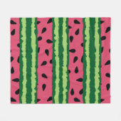 Cute Watermelon Pattern Pink & Green Fleece Deken (Voorkant (Horizontaal))