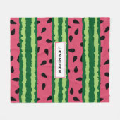 Cute Watermelon Pattern Pink & Green Fleece Deken (Voorkant (Horizontaal))
