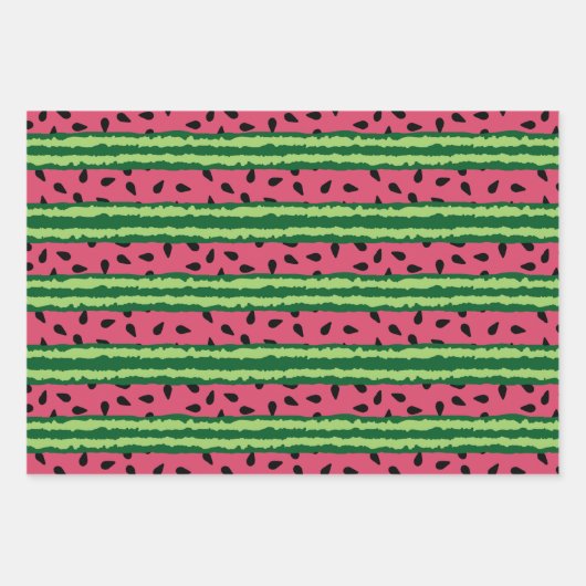 Cute Watermelon Pattern Pink & Green Inpakpapier Vel (Voorkant)