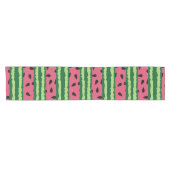 Cute Watermelon Pattern Pink & Green Korte Tafelloper (Horizontaal)