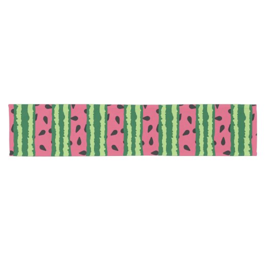 Cute Watermelon Pattern Pink & Green Korte Tafelloper (Horizontaal)