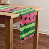 Cute Watermelon Pattern Pink & Green Korte Tafelloper (Voorbeeld)