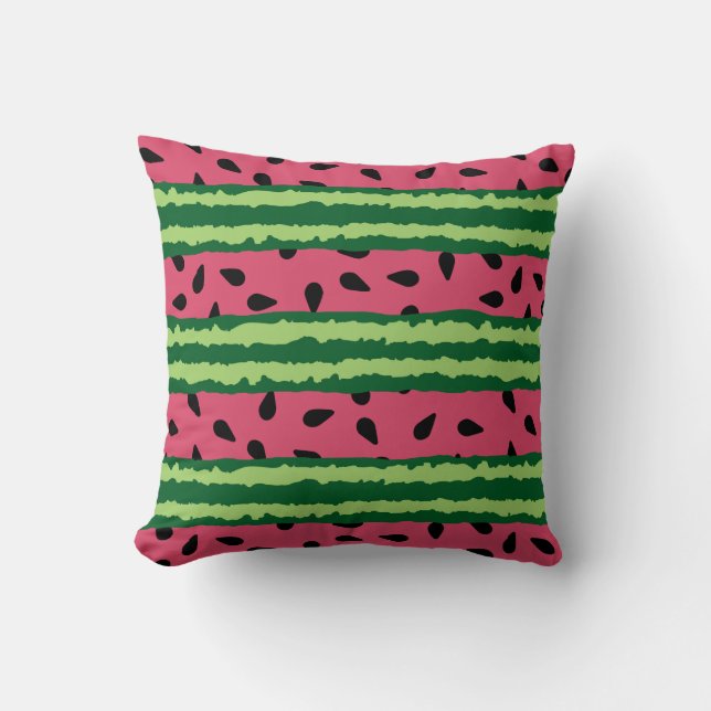Cute Watermelon Pattern Pink & Green Kussen (Voorkant)