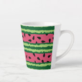 Cute Watermelon Pattern Pink & Green Latte Mok (Rechts)
