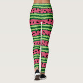 Cute Watermelon Pattern Pink & Green Leggings (Achterkant)