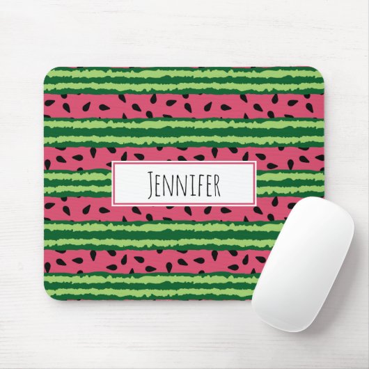 Cute Watermelon Pattern Pink & Green Muismat (Met muis)