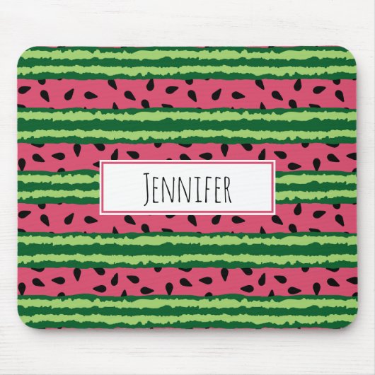 Cute Watermelon Pattern Pink & Green Muismat (Voorkant)