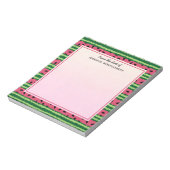 Cute Watermelon Pattern Pink & Green Notitieblok (Linkerzijde)