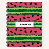 Cute Watermelon Pattern Pink & Green Notitieboek (Voorkant)