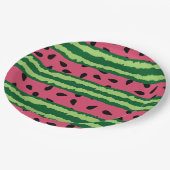 Cute Watermelon Pattern Pink & Green Papieren Bordje (Gekanteld)