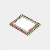 Cute Watermelon Pattern Pink & Green Post-it® Notes (Schuin)