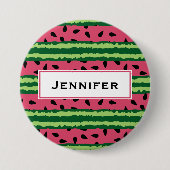 Cute Watermelon Pattern Pink & Green Ronde Button 7,6 Cm (Voorkant)