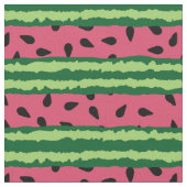 Cute Watermelon Pattern Pink & Green Stof (Close Up)