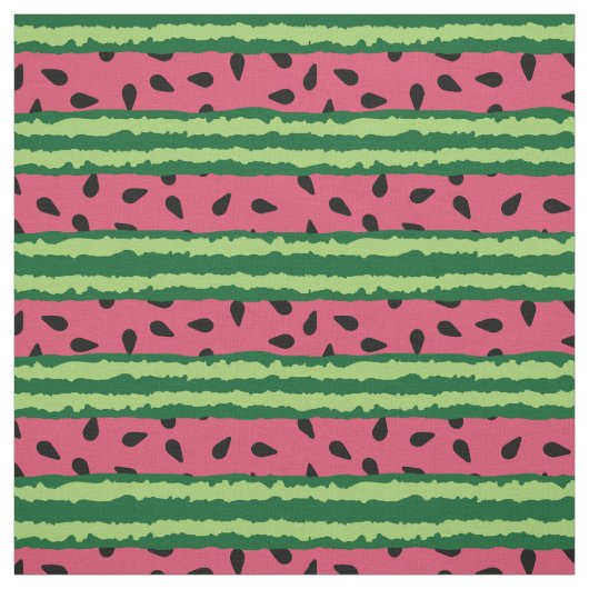 Cute Watermelon Pattern Pink & Green Stof (Swatch)