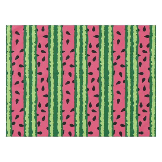 Cute Watermelon Pattern Pink & Green Tafelkleed (Voorkant (Horizontaal))