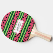 Cute Watermelon Pattern Pink & Green Tafeltennisbatje (Zijkant)