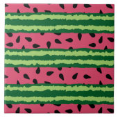 Cute Watermelon Pattern Pink & Green Tegeltje (Voorkant)