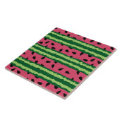 Cute Watermelon Pattern Pink & Green Tegeltje (Zijkant)