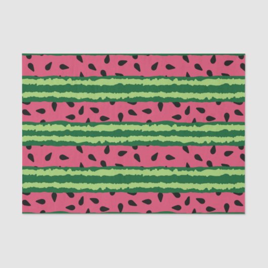 Cute Watermelon Pattern Pink & Green Tissuepapier (Voorkant)