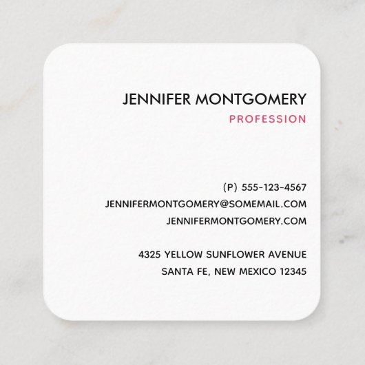 Cute Watermelon Pattern Pink & Green Vierkante Visitekaartje (Achterkant)