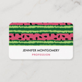 Cute Watermelon Pattern Pink & Green Visitekaartje