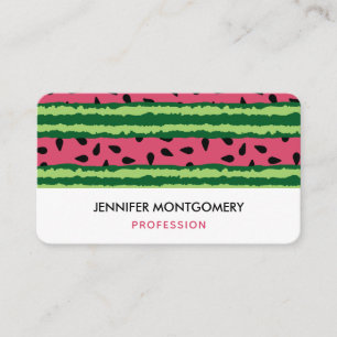 Cute Watermelon Pattern Pink & Green Visitekaartje