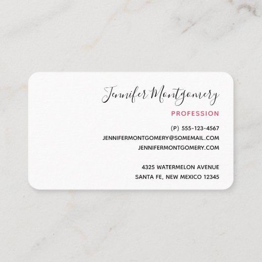 Cute Watermelon Pattern Pink & Green Visitekaartje (Achterkant)