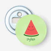 Cute Watermelon Personalized Button Bottle Opener (Voorkant)