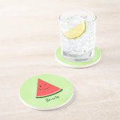 Cute Watermelon Personalized Sandstone Coaster Zandsteen Onderzetter (Zijkant)