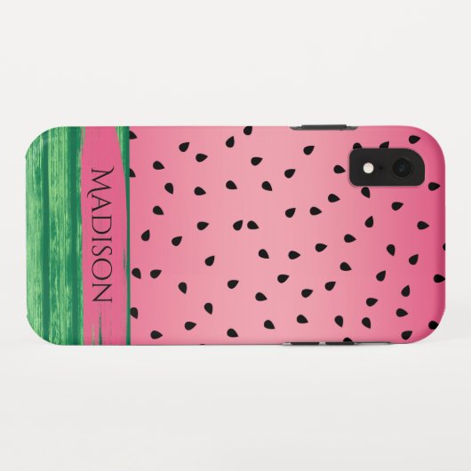 Cute Watermelon Pink, Green Case-Mate iPhone Case (Achterkant (horizontaal))