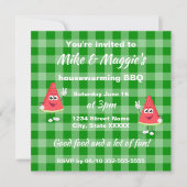 Cute Watermelon Printable Housewarming BBQ Kaart (Voorkant)