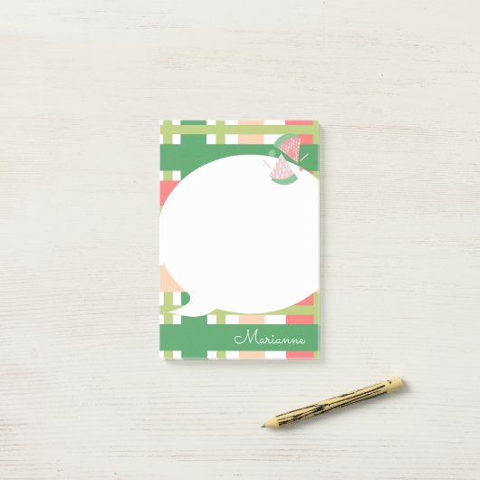 Cute Watermelon Pset Bubble Post-it Notes (Op bureau)