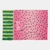 Cute Watermelon Rind en Zaden, gepersonaliseerd Theedoek (Horizontaal)