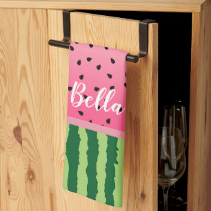 Cute Watermelon Rind en Zaden, gepersonaliseerd Theedoek