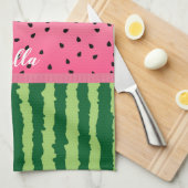 Cute Watermelon Rind en Zaden, gepersonaliseerd Theedoek (Quarter Fold)