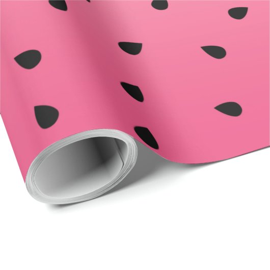 Cute Watermelon Seed Pink Cadeaupapier (Rol Hoek)
