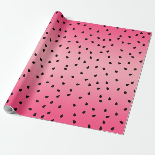Cute Watermelon Seed Pink Cadeaupapier (Uitgerold)