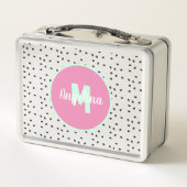 Cute Watermelon Seeds Monogrammed Metal Lunch Box (Achterkant)