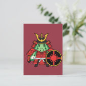 Cute Watermelon Shogun Samurai Warrior Illustratio Briefkaart (Staand voorkant)