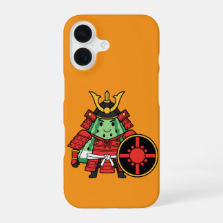 Cute Watermelon Shogun Samurai Warrior Illustratio iPhone 16 Hoesje