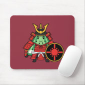 Cute Watermelon Shogun Samurai Warrior Illustratio Muismat (Met muis)
